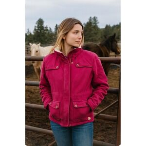 Carhartt Womens Sherpa Lined collar Barn Jacket  Pink Ranch Gorpcore L Fall vibe